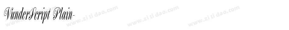 VunderScript Plain字体转换